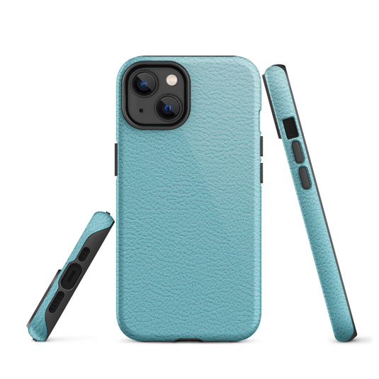 Mint Blue Green Leather iPhone Case Hardshell 3D Wrap Thermal CREATIVETECH