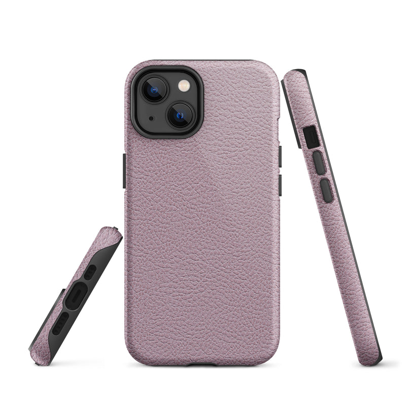 Load image into Gallery viewer, Ash Pink Leather iPhone Case Hardshell 3D Wrap Thermal CREATIVETECH
