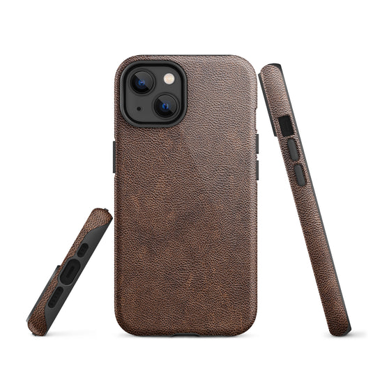 Brown Leather iPhone Case Hardshell 3D Wrap Thermal CREATIVETECH