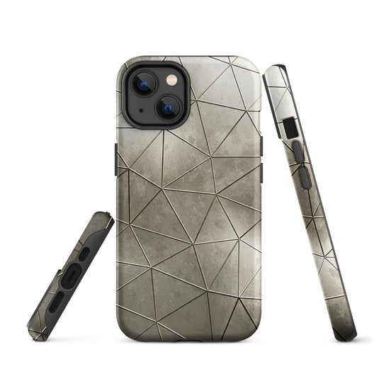 Polygon Aged Gold iPhone Case Hardshell 3D Wrap Thermal CREATIVETECH