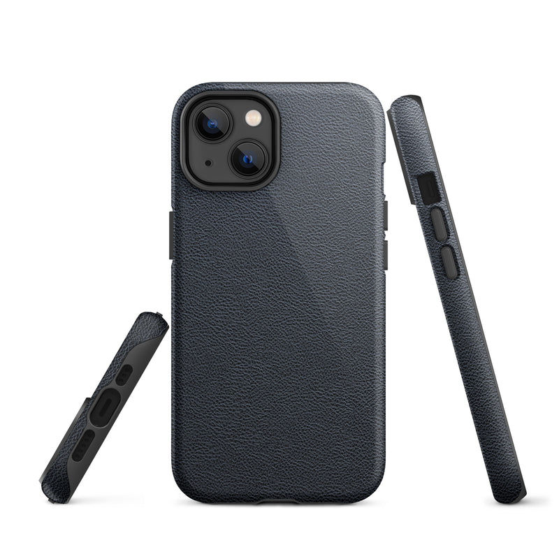 Load image into Gallery viewer, Black Leather iPhone Case Hardshell 3D Wrap Thermal CREATIVETECH
