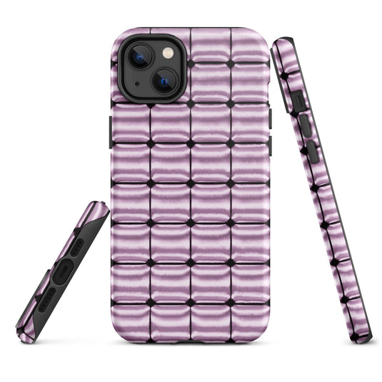 Rose Gold Metal Cubic Colorful iPhone Case Double Layer Impact Resistant Tough 3D Wrap Matte or Glossy Finish CREATIVETECH