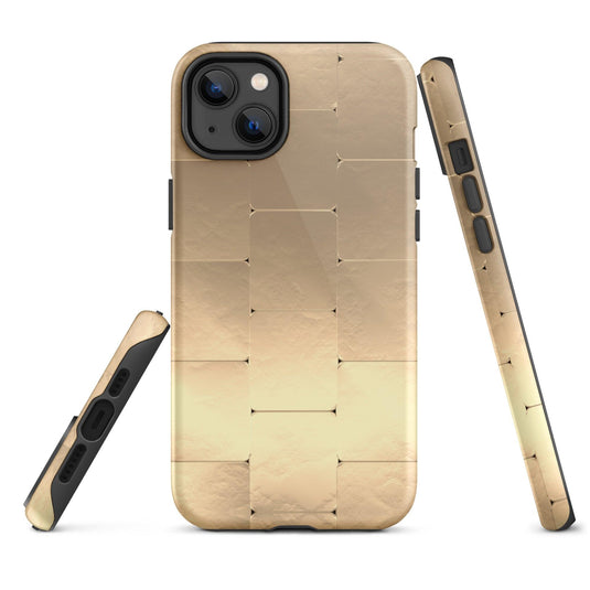 Gold Metal iPhone Case Double Layer Impact Resistant Tough 3D Wrap Matte or Glossy Finish CREATIVETECH