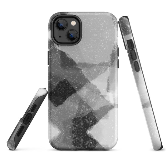 Creative Paint Black White Colorful Hardshell iPhone Case Double Layer Impact Resistant Tough 3D Wrap CREATIVETECH