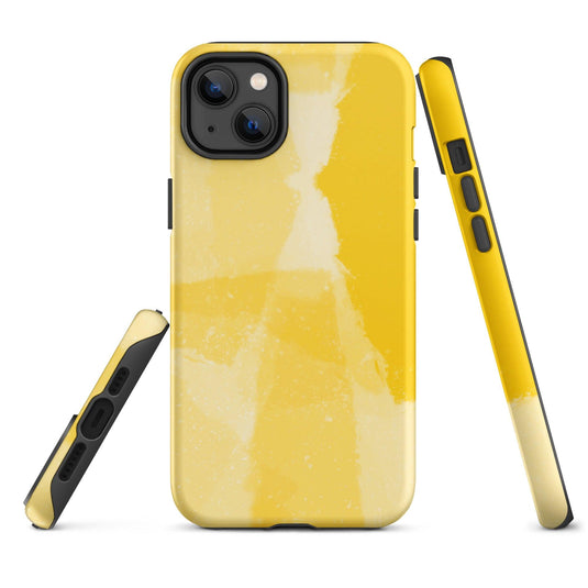 Creative Paint Yellow Colorful Hardshell iPhone Case Double Layer Impact Resistant Tough 3D Wrap CREATIVETECH