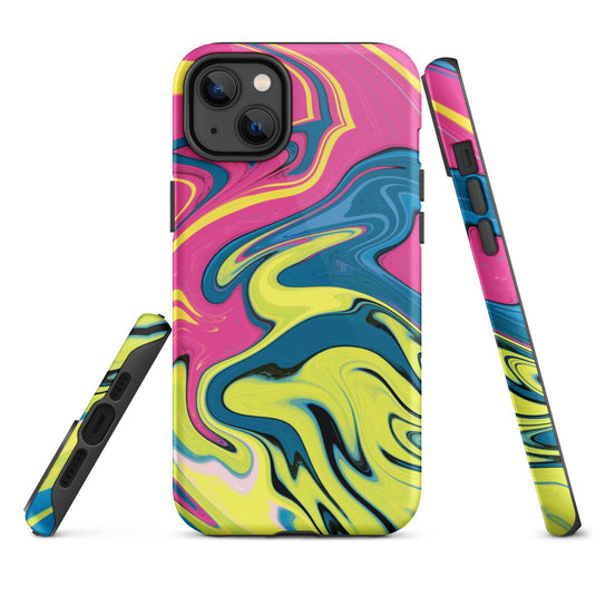 Creative Paint Colorful Hardshell iPhone Case Double Layer Impact Resistant Tough 3D Wrap CREATIVETECH