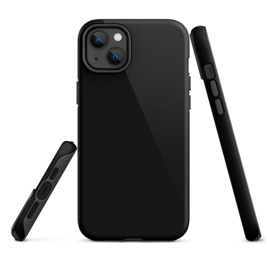 Plain Color Black Double Layer iPhone Case 3D Wrap CREATIVETECH