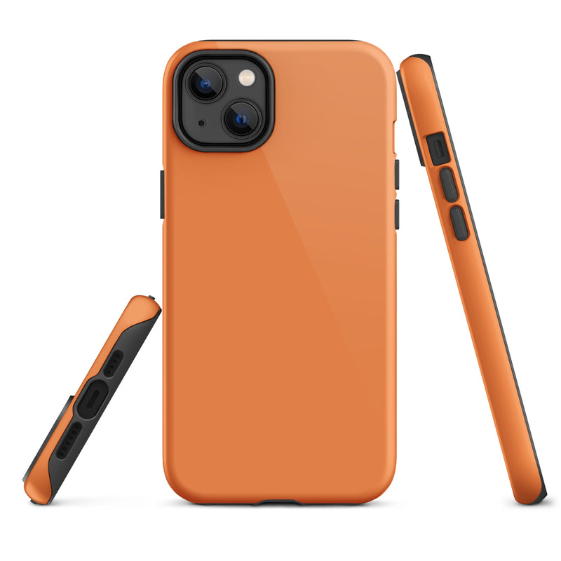 Load image into Gallery viewer, Flamenco Orange iPhone Case Hardshell 3D Wrap Thermal Plain Color CREATIVETECH
