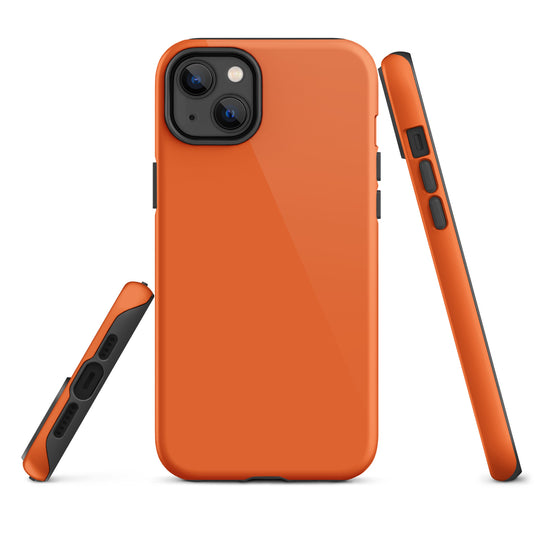 Orange iPhone Case Hardshell 3D Wrap Thermal Plain Color CREATIVETECH
