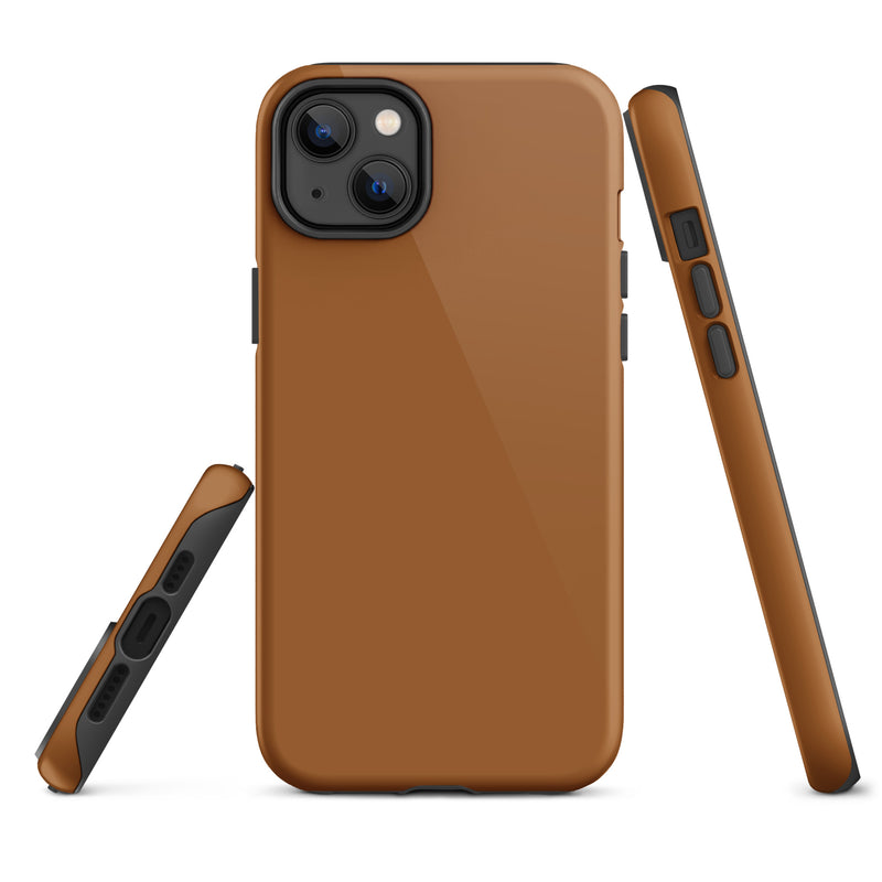 Load image into Gallery viewer, Rich Brown iPhone Case Hardshell 3D Wrap Thermal Plain Color CREATIVETECH