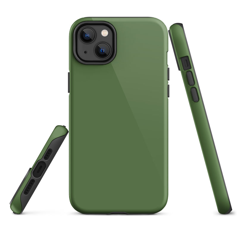 Load image into Gallery viewer, Fern Green iPhone Case Hardshell 3D Wrap Thermal Plain Color CREATIVETECH