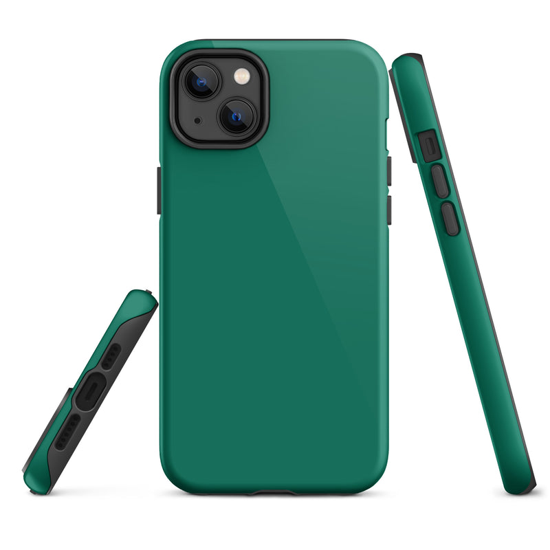 Load image into Gallery viewer, Tropical Rain Forest Green iPhone Case Hardshell 3D Wrap Thermal Plain Color CREATIVETECH