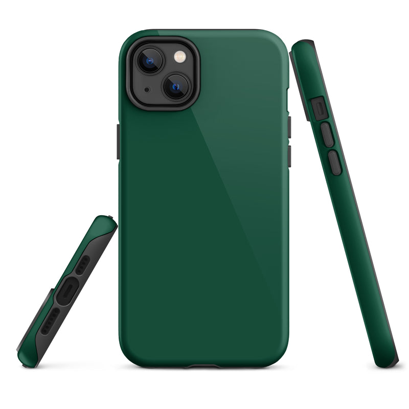 Load image into Gallery viewer, British Racing Green iPhone Case Hardshell 3D Wrap Thermal Plain Color CREATIVETECH
