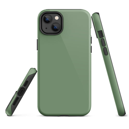 Amulet Green iPhone Case Hardshell 3D Wrap Thermal Plain Color CREATIVETECH