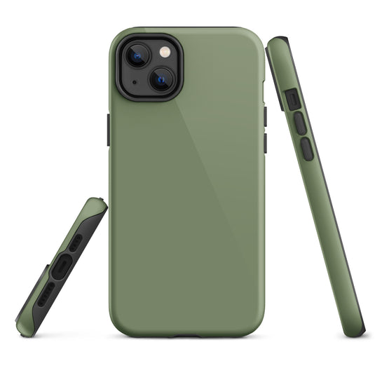 Camouflage Green iPhone Case Hardshell 3D Wrap Thermal Plain Color CREATIVETECH