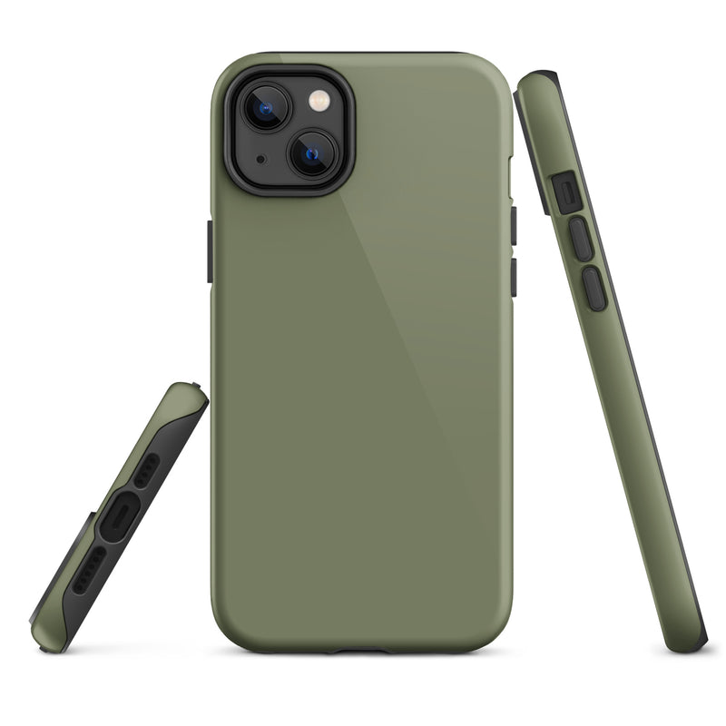 Load image into Gallery viewer, Finch Green iPhone Case Hardshell 3D Wrap Thermal Plain Color CREATIVETECH
