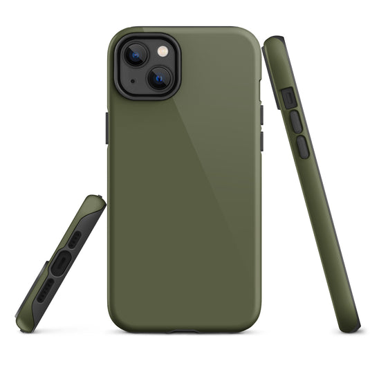 Saratoga Green iPhone Case Hardshell 3D Wrap Thermal Plain Color CREATIVETECH