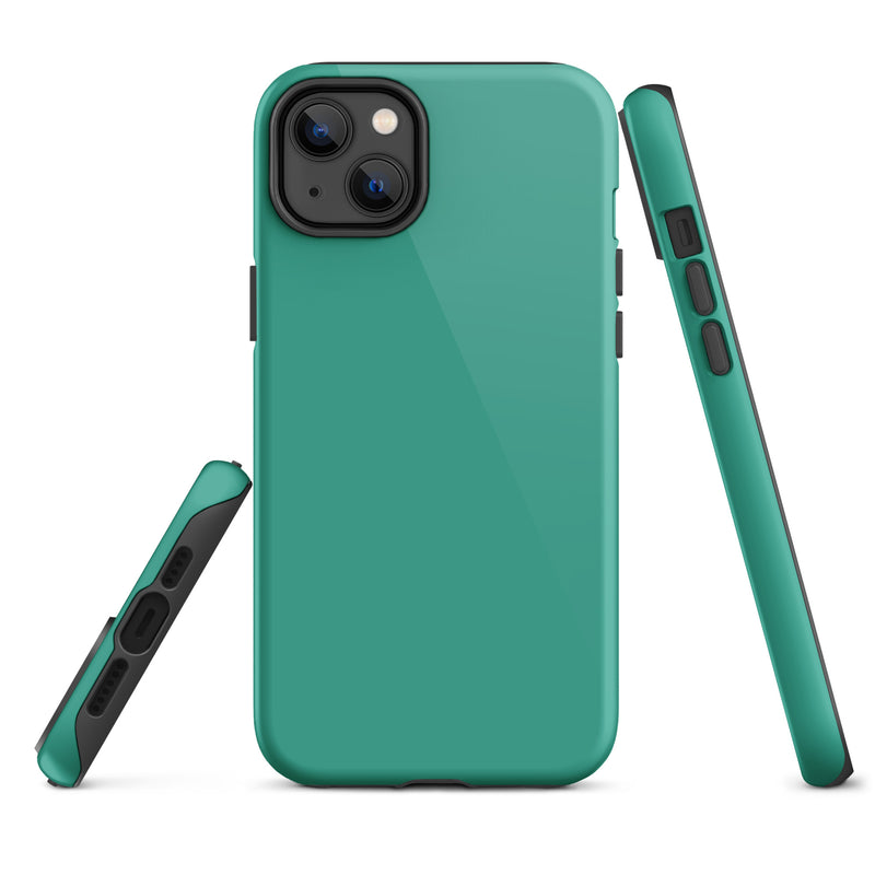 Load image into Gallery viewer, Niagara Green iPhone Case Hardshell 3D Wrap Thermal Plain Color CREATIVETECH
