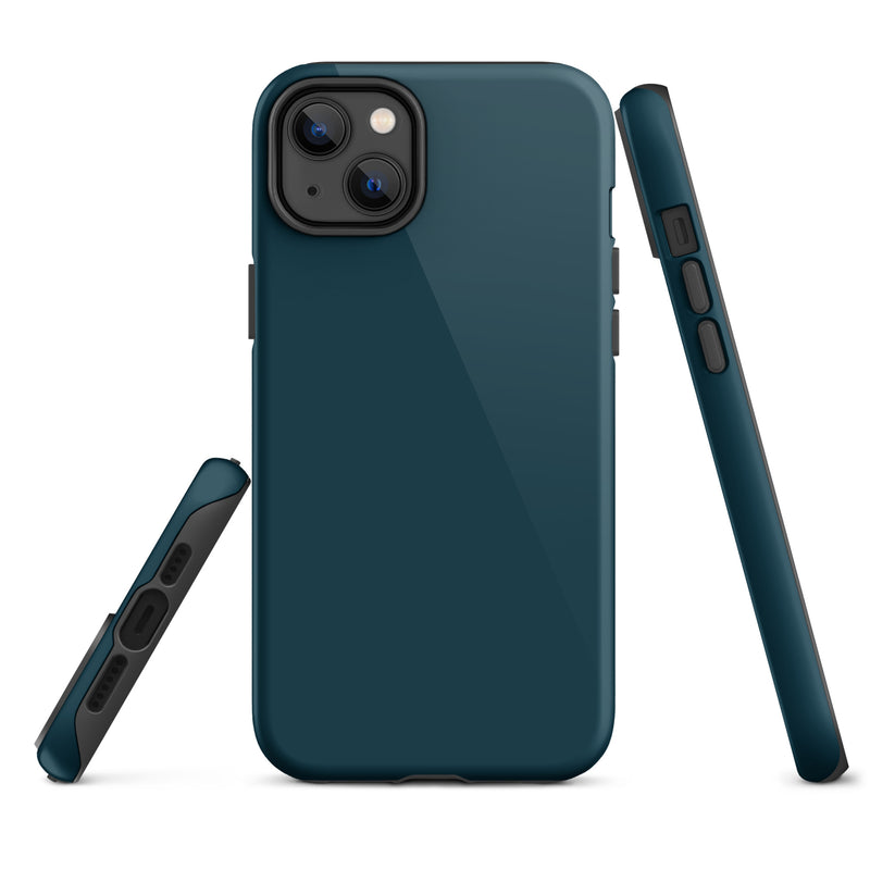 Load image into Gallery viewer, Whale Blue iPhone Case Hardshell 3D Wrap Thermal Plain Color CREATIVETECH