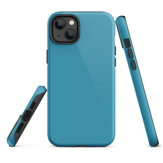 Blue iPhone Case Hardshell 3D Wrap Thermal Plain Color CREATIVETECH