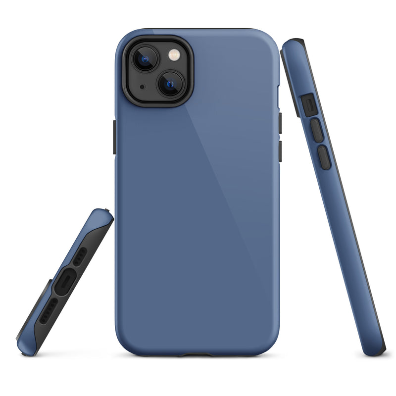 Load image into Gallery viewer, Kashmir Blue iPhone Case Hardshell 3D Wrap Thermal Plain Color CREATIVETECH