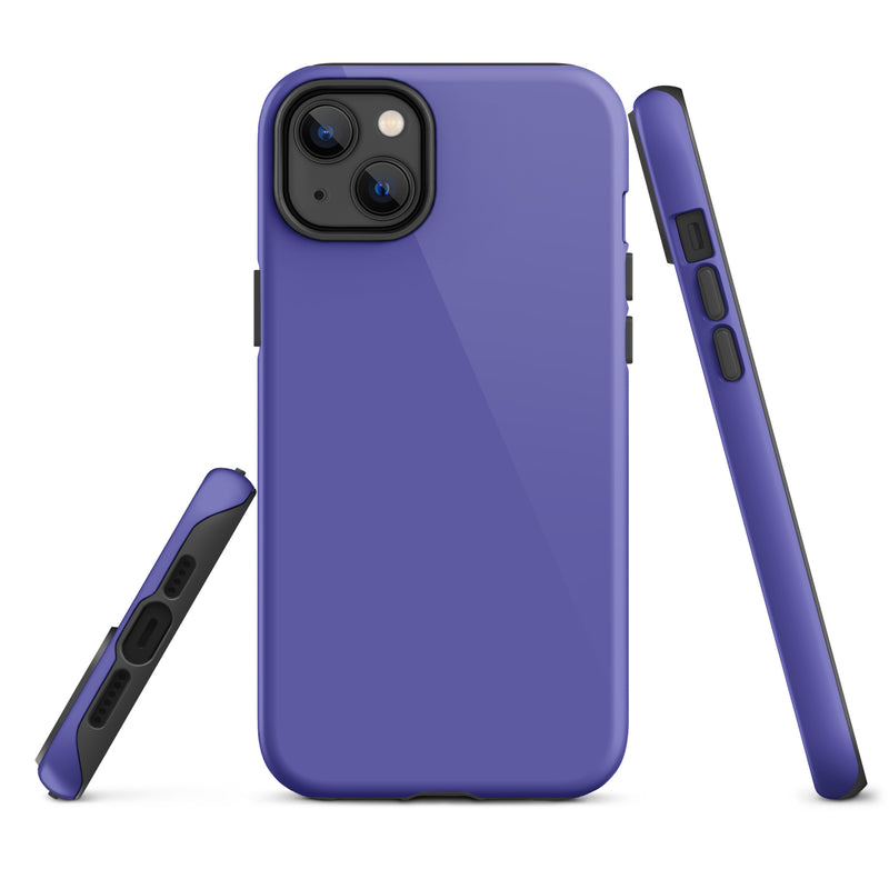 Load image into Gallery viewer, Medium Slate Purple Blue iPhone Case Hardshell 3D Wrap Thermal Plain Color CREATIVETECH