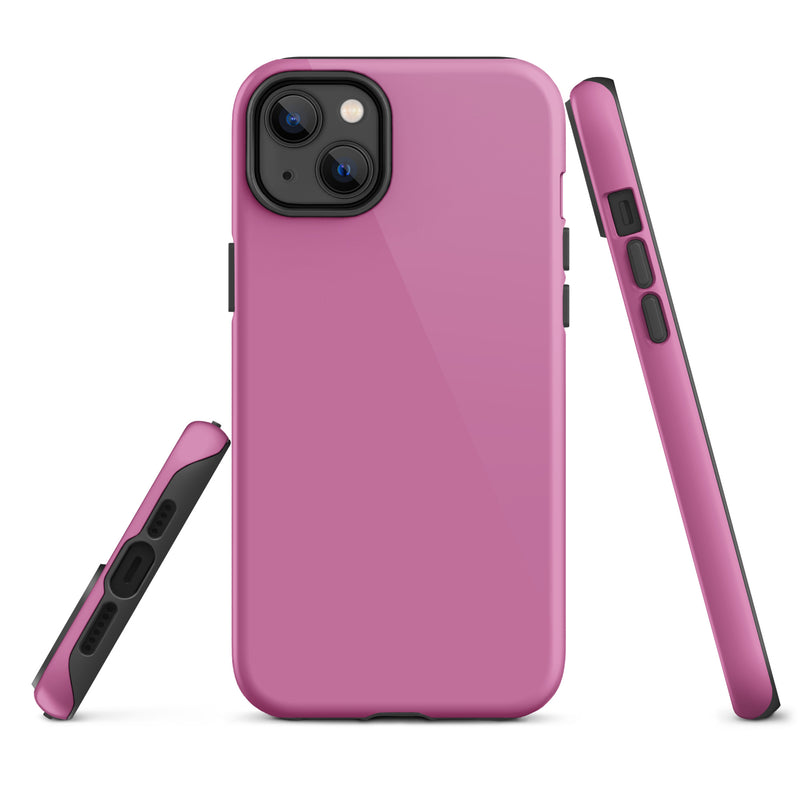 Load image into Gallery viewer, Hopbush Pink iPhone Case Hardshell 3D Wrap Thermal Plain Color CREATIVETECH