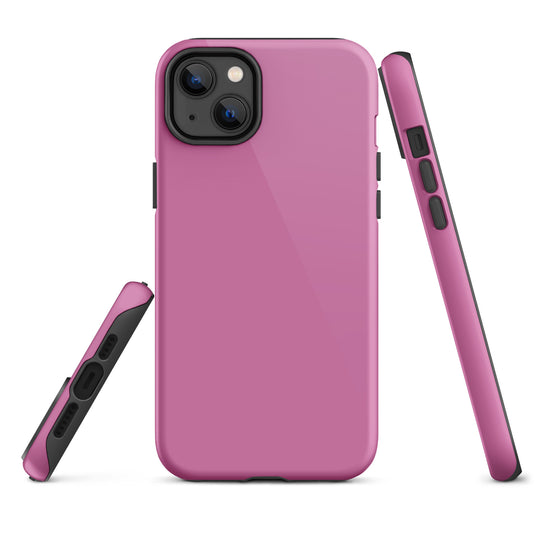 Hopbush Pink iPhone Case Hardshell 3D Wrap Thermal Plain Color CREATIVETECH