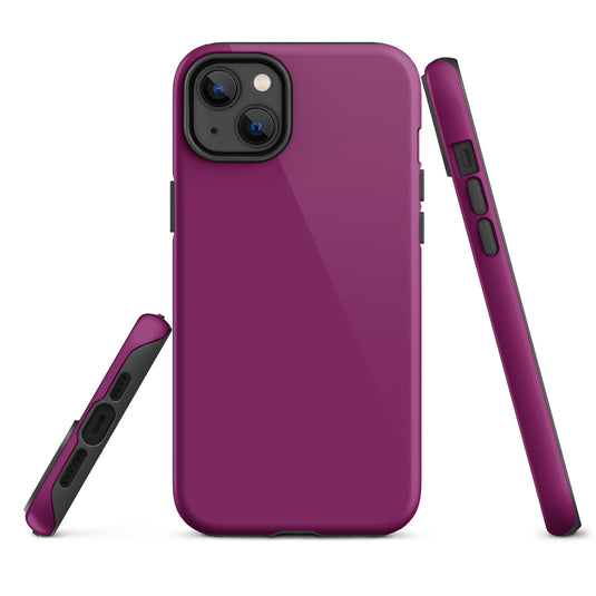 Eggplant Purple iPhone Case Hardshell 3D Wrap Thermal Plain Color CREATIVETECH