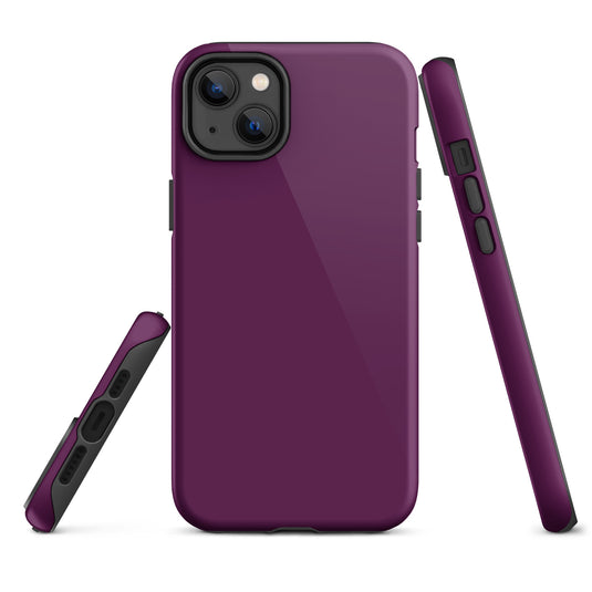 Tyrian Purple iPhone Case Hardshell 3D Wrap Thermal Plain Color CREATIVETECH