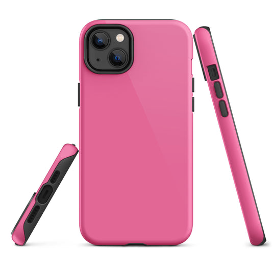 Brilliant Rose Pink iPhone Case Hardshell 3D Wrap Thermal Plain Color CREATIVETECH
