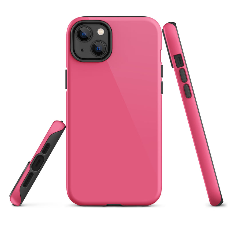 Load image into Gallery viewer, Brink Pink iPhone Case Hardshell 3D Wrap Thermal Plain Color CREATIVETECH
