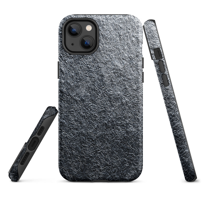 Load image into Gallery viewer, Silver Metal Foil iPhone Case Hardshell 3D Wrap Thermal Plain Color CREATIVETECH
