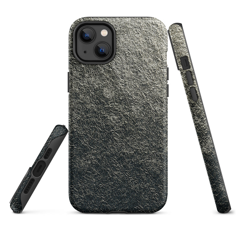 Load image into Gallery viewer, Old Golden Foil Metal iPhone Case Hardshell 3D Wrap Thermal Plain Color CREATIVETECH