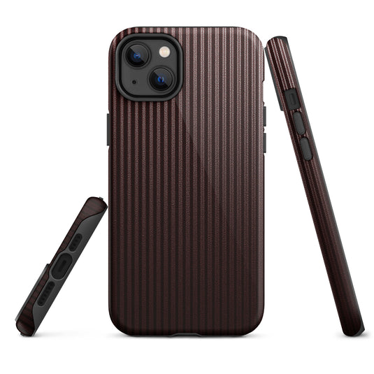 Dark Red Striped iPhone Case Hardshell 3D Wrap Thermal CREATIVETECH