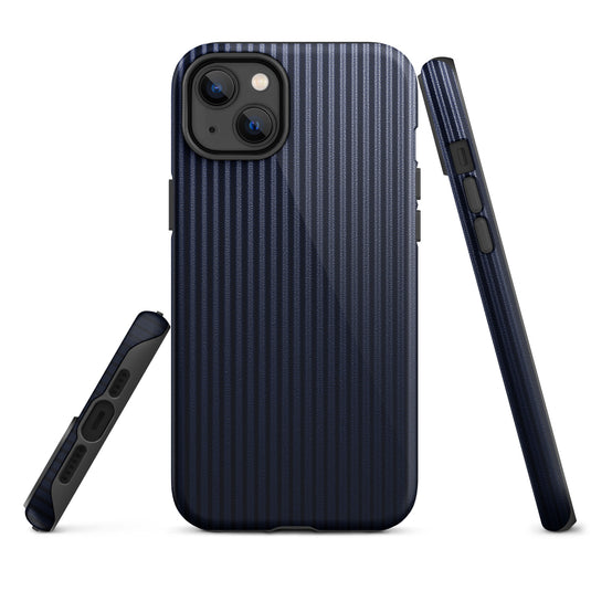 Dark Blue Striped iPhone Case Hardshell 3D Wrap Thermal CREATIVETECH