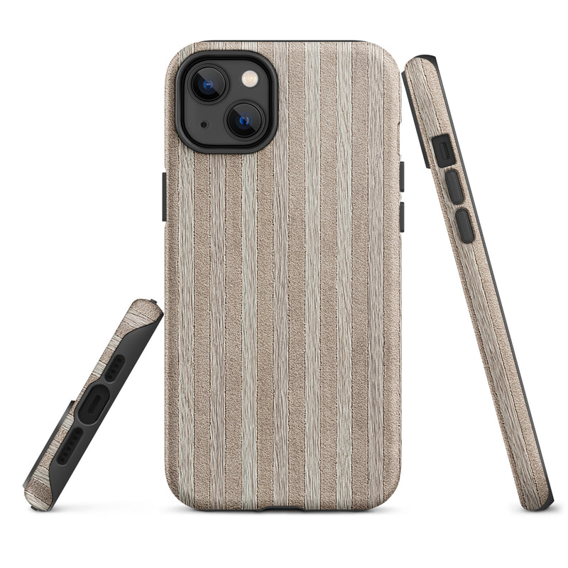 Load image into Gallery viewer, Light Striped Wood iPhone Case Hardshell 3D Wrap Thermal CREATIVETECH
