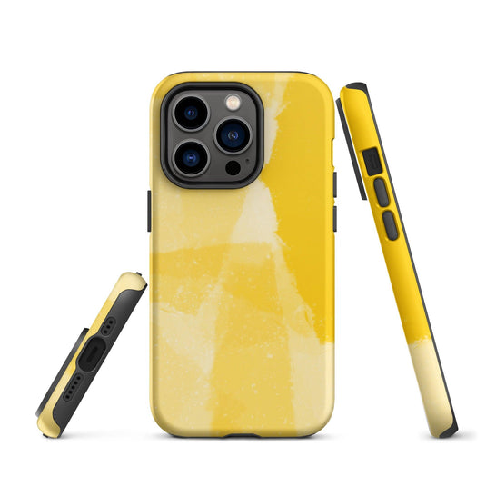 Creative Paint Yellow Colorful Hardshell iPhone Case Double Layer Impact Resistant Tough 3D Wrap CREATIVETECH