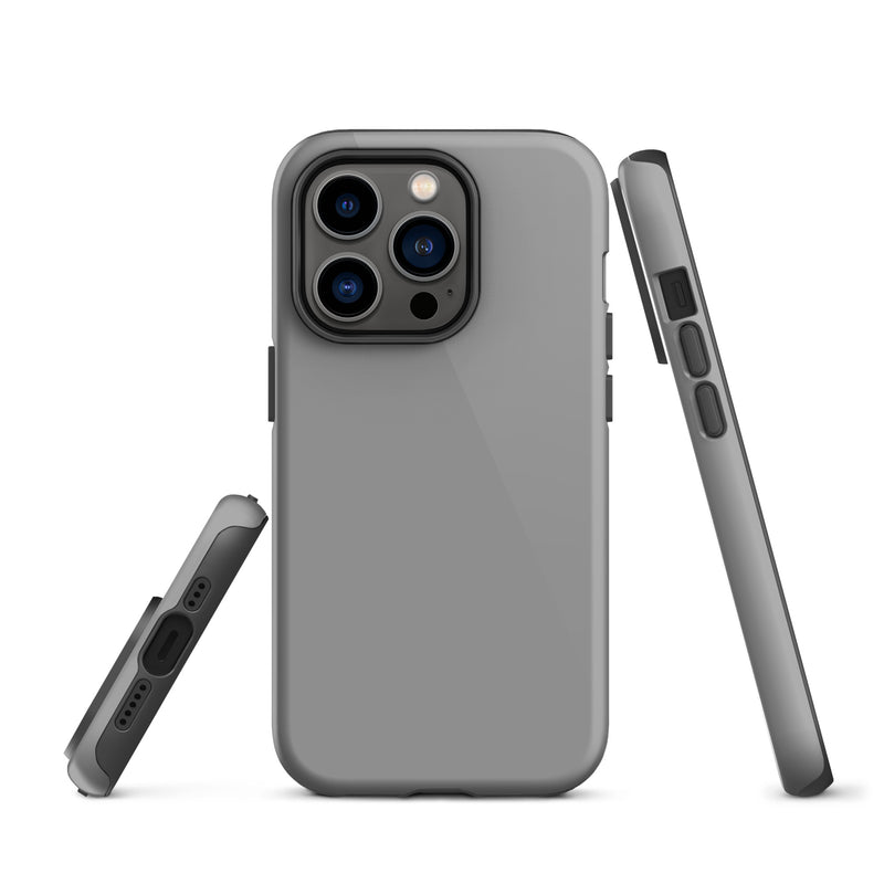 Load image into Gallery viewer, Nobel Grey iPhone Case Hardshell 3D Wrap Thermal Plain Color CREATIVETECH