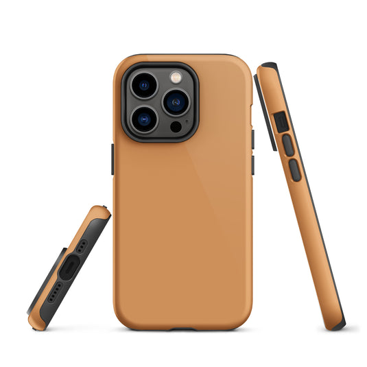 Classy Brown iPhone Case Hardshell 3D Wrap Thermal Plain Color CREATIVETECH