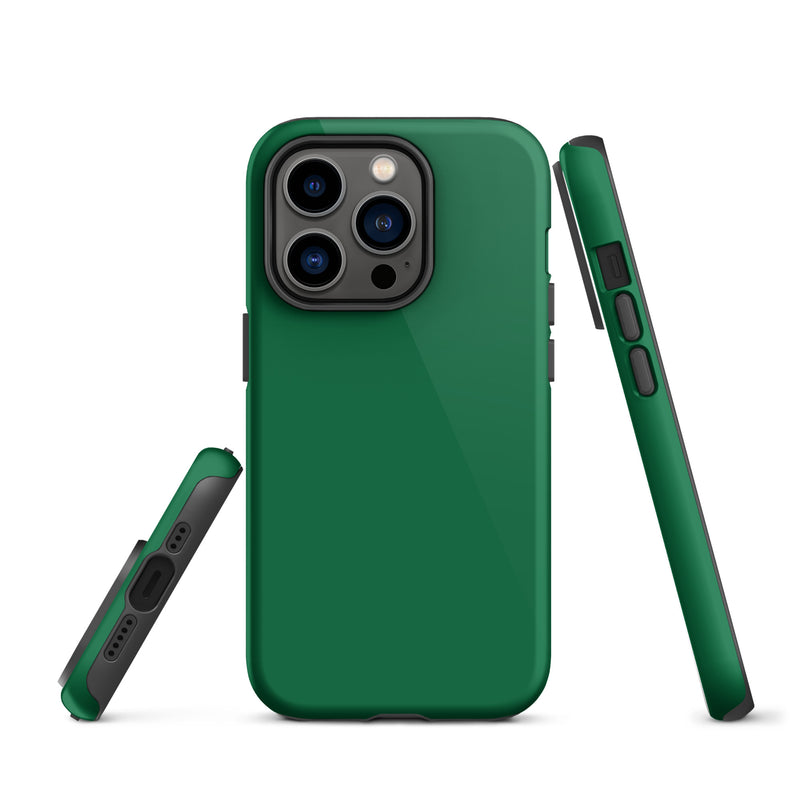 Load image into Gallery viewer, Emerald Green iPhone Case Hardshell 3D Wrap Thermal Plain Color CREATIVETECH