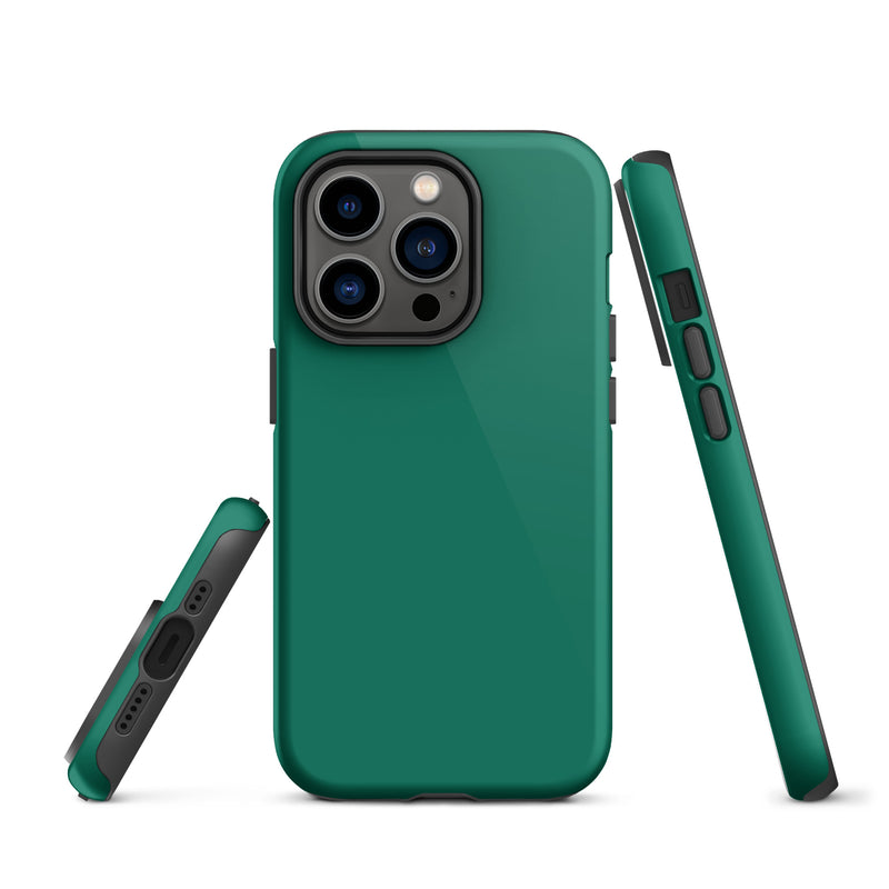 Load image into Gallery viewer, Tropical Rain Forest Green iPhone Case Hardshell 3D Wrap Thermal Plain Color CREATIVETECH