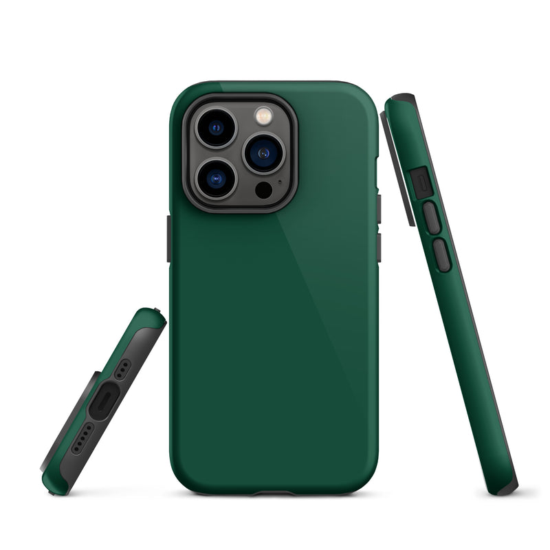 Load image into Gallery viewer, British Racing Green iPhone Case Hardshell 3D Wrap Thermal Plain Color CREATIVETECH
