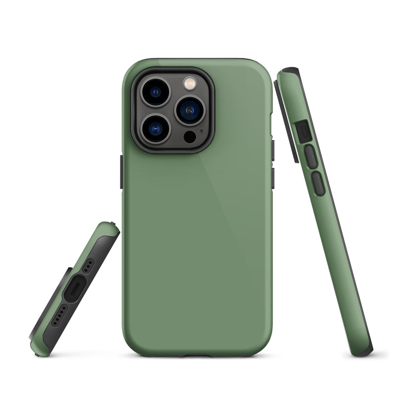 Load image into Gallery viewer, Amulet Green iPhone Case Hardshell 3D Wrap Thermal Plain Color CREATIVETECH