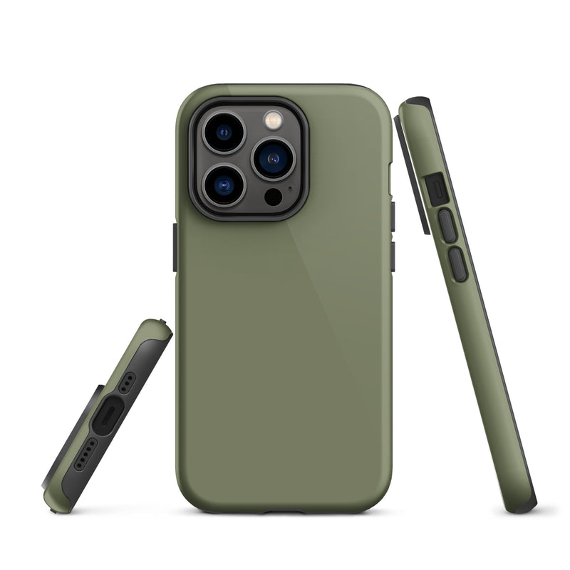 Load image into Gallery viewer, Finch Green iPhone Case Hardshell 3D Wrap Thermal Plain Color CREATIVETECH