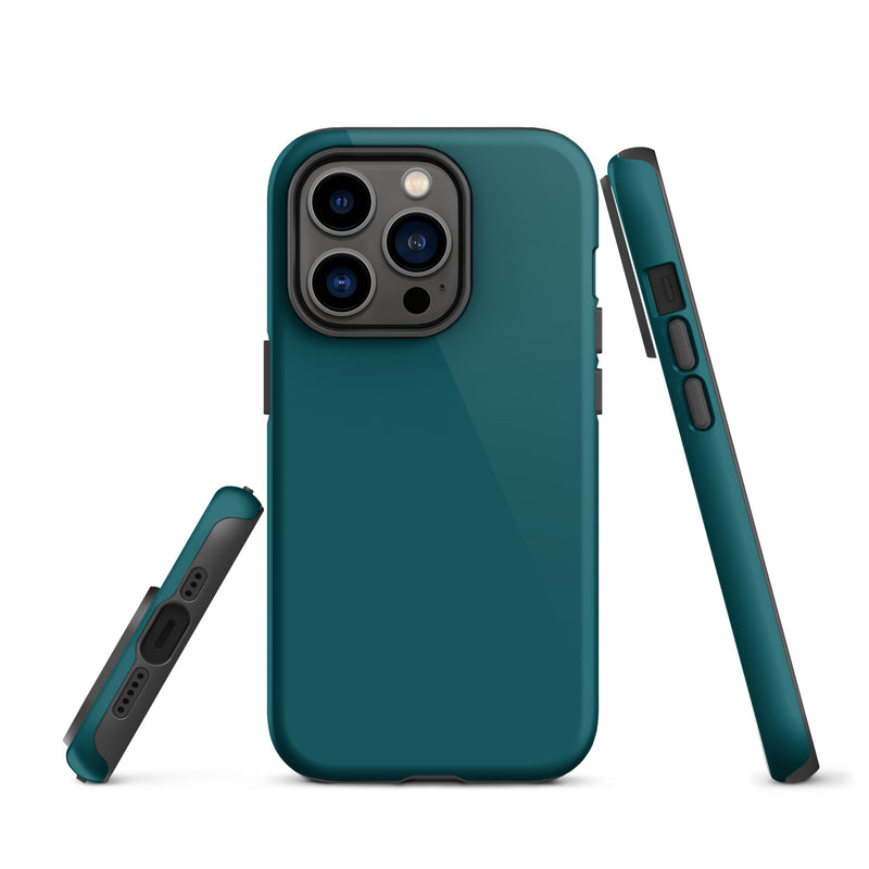 Load image into Gallery viewer, Sherpa Blue iPhone Case Hardshell 3D Wrap Thermal Plain Color CREATIVETECH