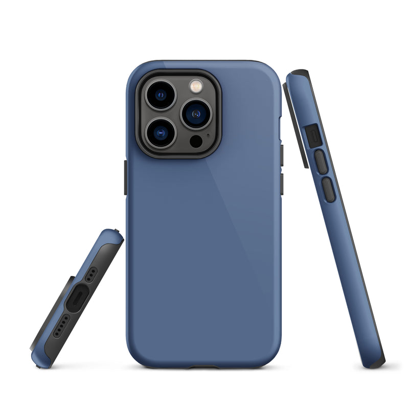 Load image into Gallery viewer, Kashmir Blue iPhone Case Hardshell 3D Wrap Thermal Plain Color CREATIVETECH