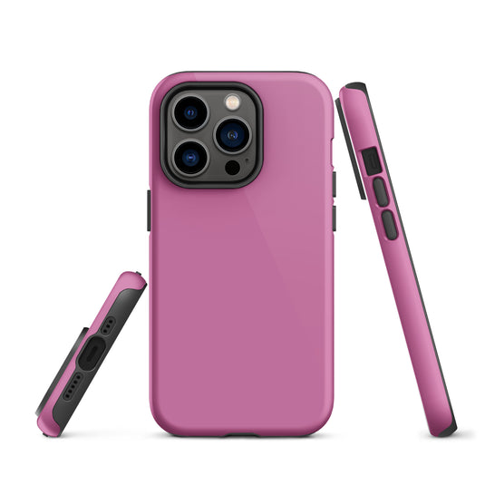 Hopbush Pink iPhone Case Hardshell 3D Wrap Thermal Plain Color CREATIVETECH