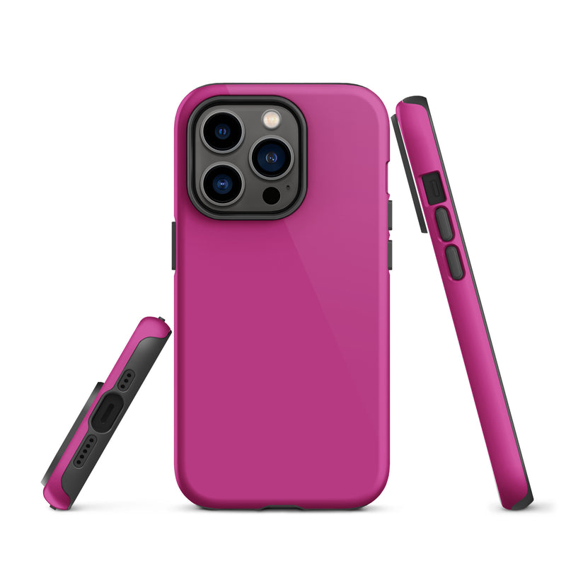 Load image into Gallery viewer, Medium Red Violet iPhone Case Hardshell 3D Wrap Thermal Plain Color CREATIVETECH