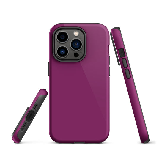 Eggplant Purple iPhone Case Hardshell 3D Wrap Thermal Plain Color CREATIVETECH